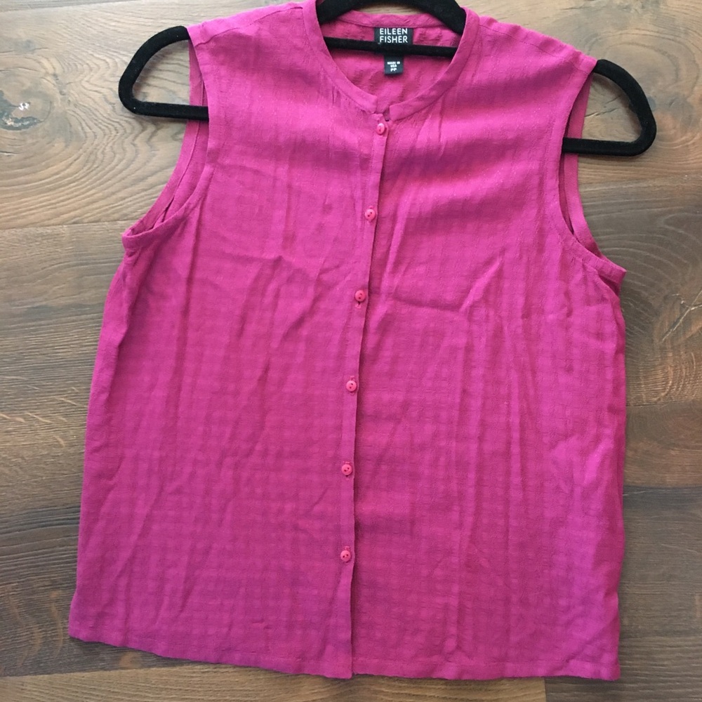 Eileen Fisher Women Sleeveless Top Textured Petite